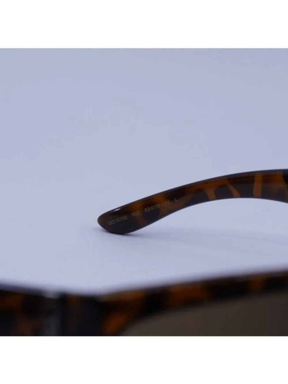 Gucci GG1575S 002 Sunglasses Animal Havana Square Frame, Brown Lenses